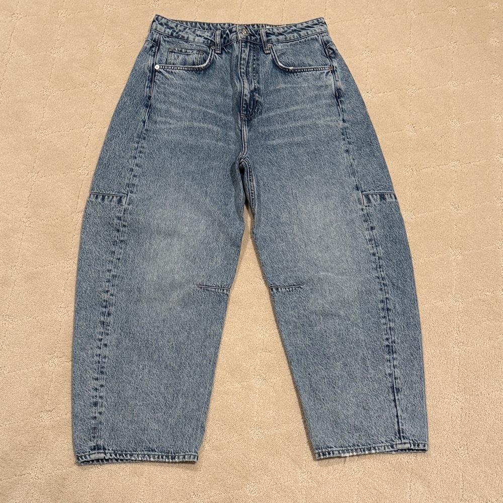 rag & bone Blue BARREL Ankle & Cropped Jeans